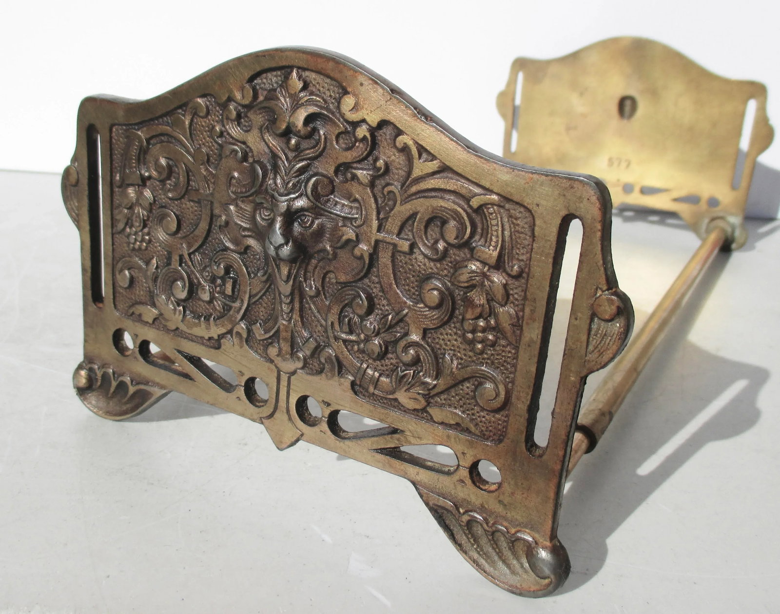 Edwardian Gothic Revival Expandable Book Holder Circa 1900 - 4