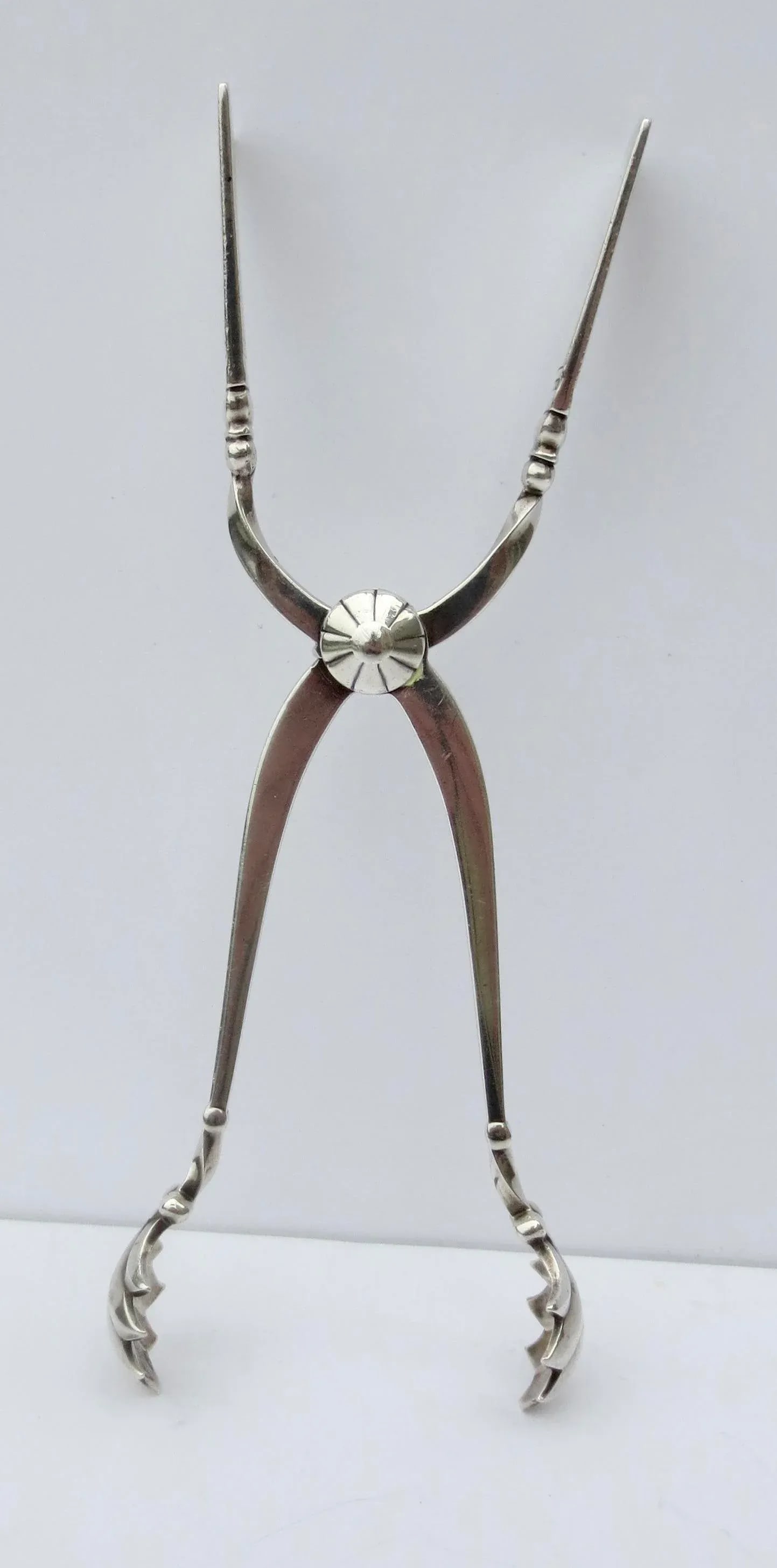 Georg Jensen Sterling Magnolia Pattern Ice or Sugar Tongs - 2