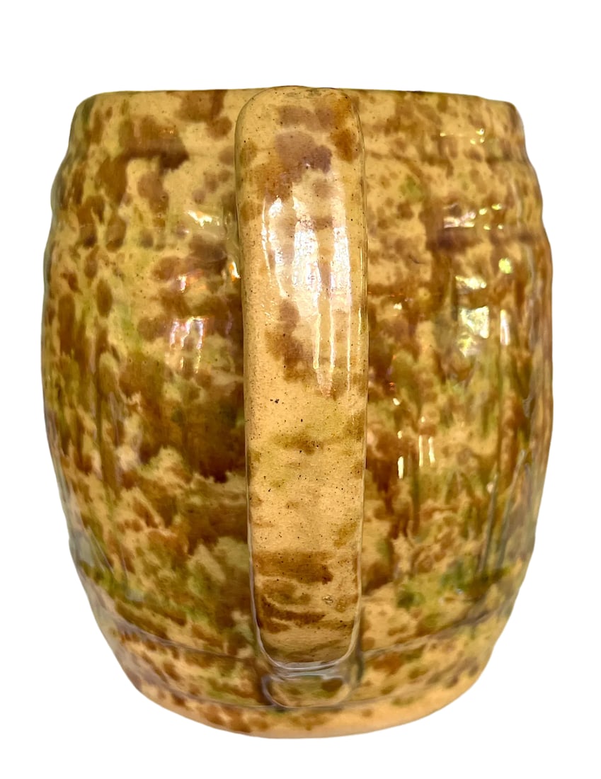Antique Large Splatterware Ceramic Pitcher - 7