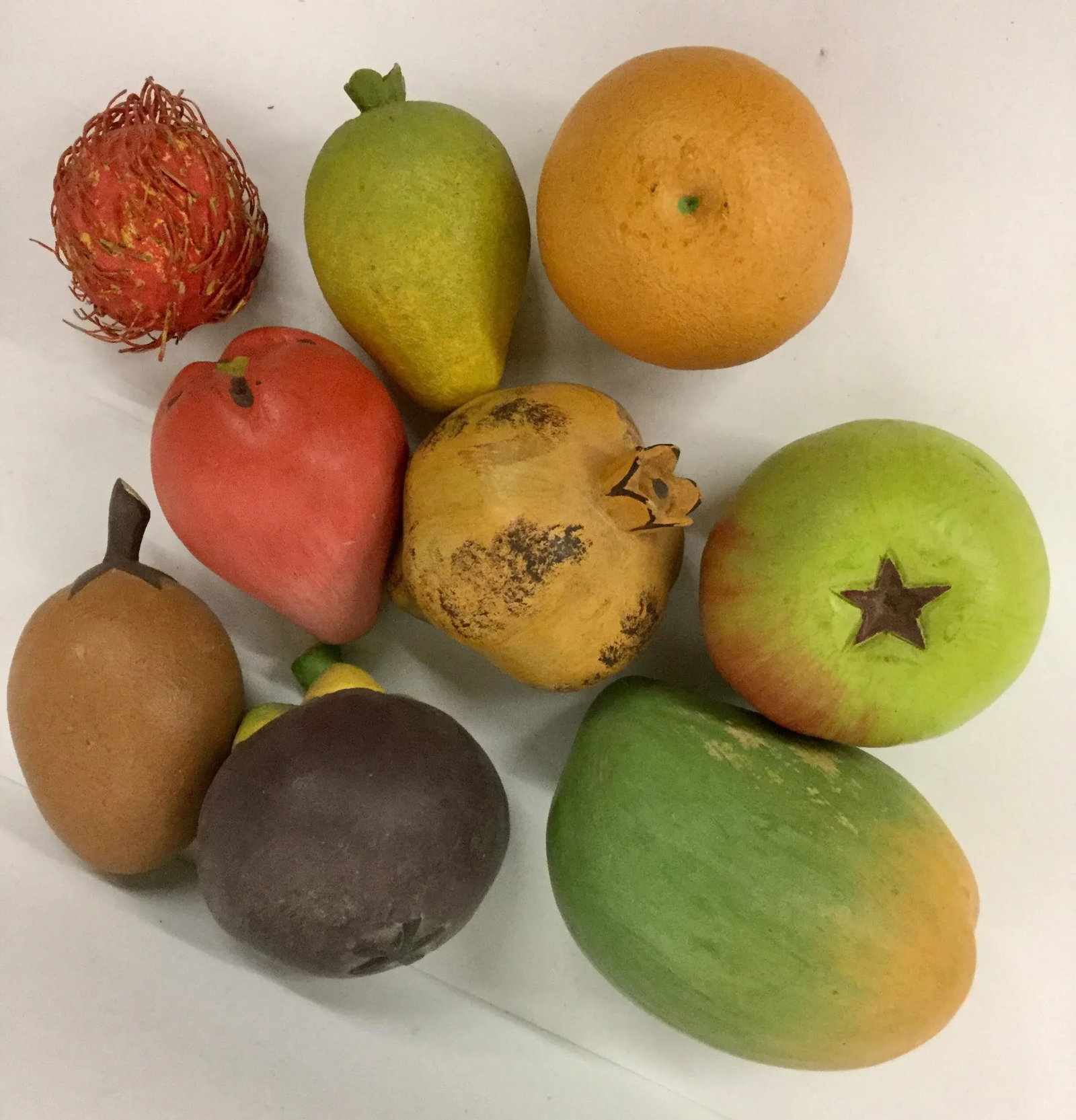 1970s Vintage Tropical Fruit & Italian Clay Topiary - 10 Pieces - 7