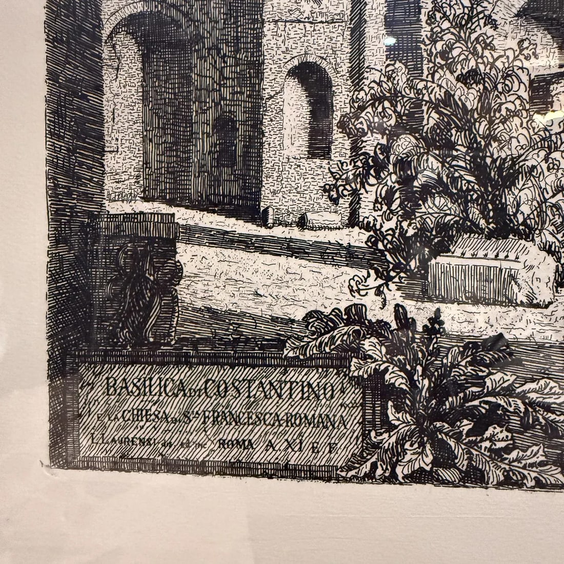 1960s Laurenzi Italian Architectural Etching Secret Message - 7