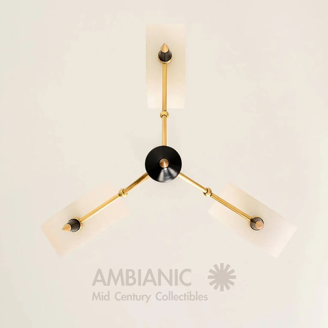 Mid-Century Modern Italian Chandelier With Three Arms - 3