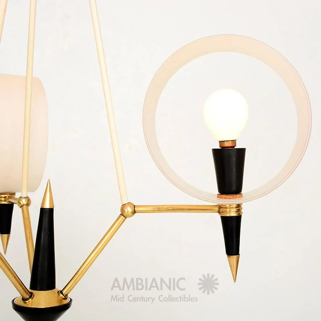 Mid-Century Modern Italian Chandelier With Three Arms - 7
