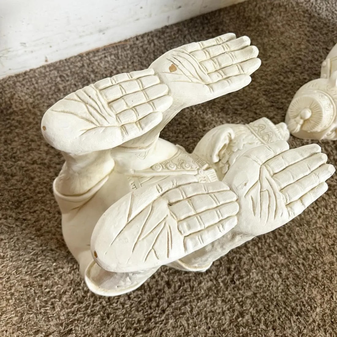 Boho Regency Plaster Monkey Tables by Continental Accents - a Pair - 4