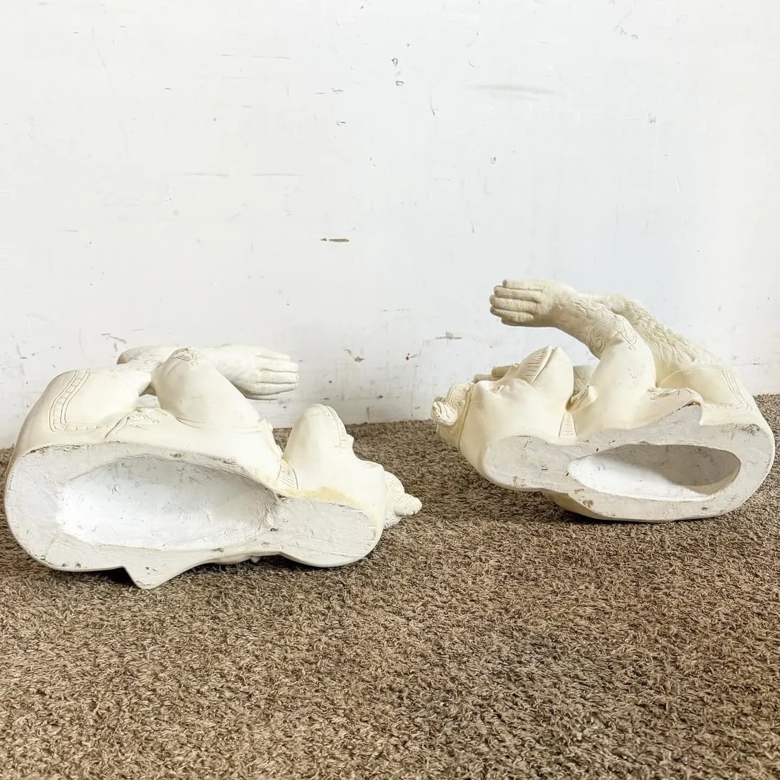 Boho Regency Plaster Monkey Tables by Continental Accents - a Pair - 9
