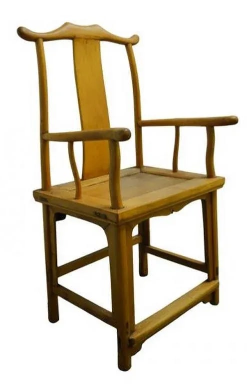 Antique Natural Wood Lamp Hanger Side Chair From China, 19th Century - 2
