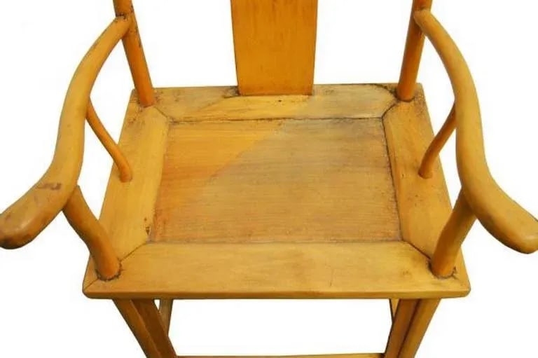 Antique Natural Wood Lamp Hanger Side Chair From China, 19th Century - 3
