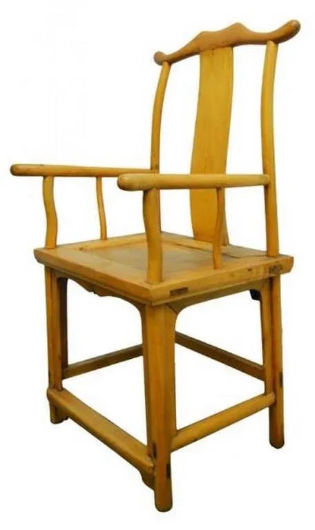 Antique Natural Wood Lamp Hanger Side Chair From China, 19th Century - 4