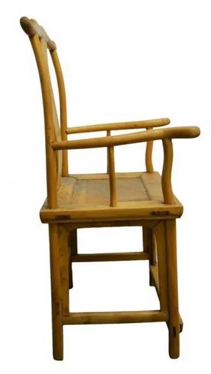 Antique Natural Wood Lamp Hanger Side Chair From China, 19th Century - 7