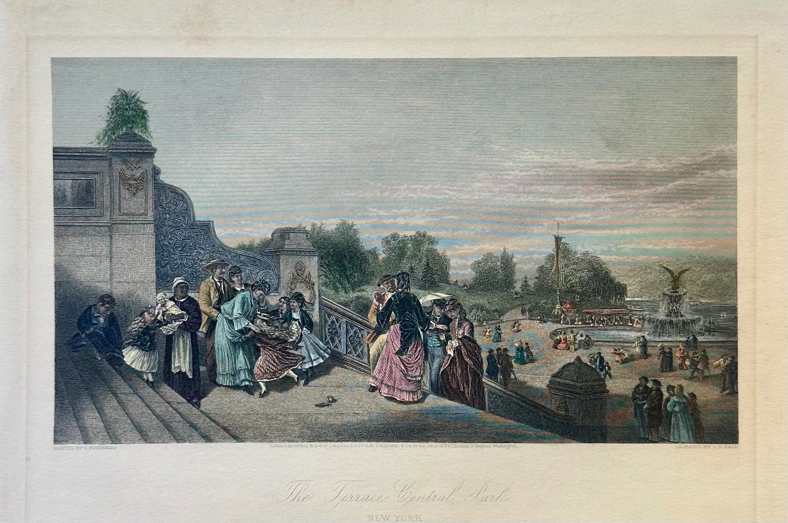 1872 Bethesda Terrace at Central Park, Unframed - 3