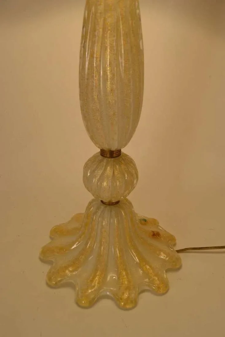 Murano Avventurina Italian Table Lamps - a Pair - 2