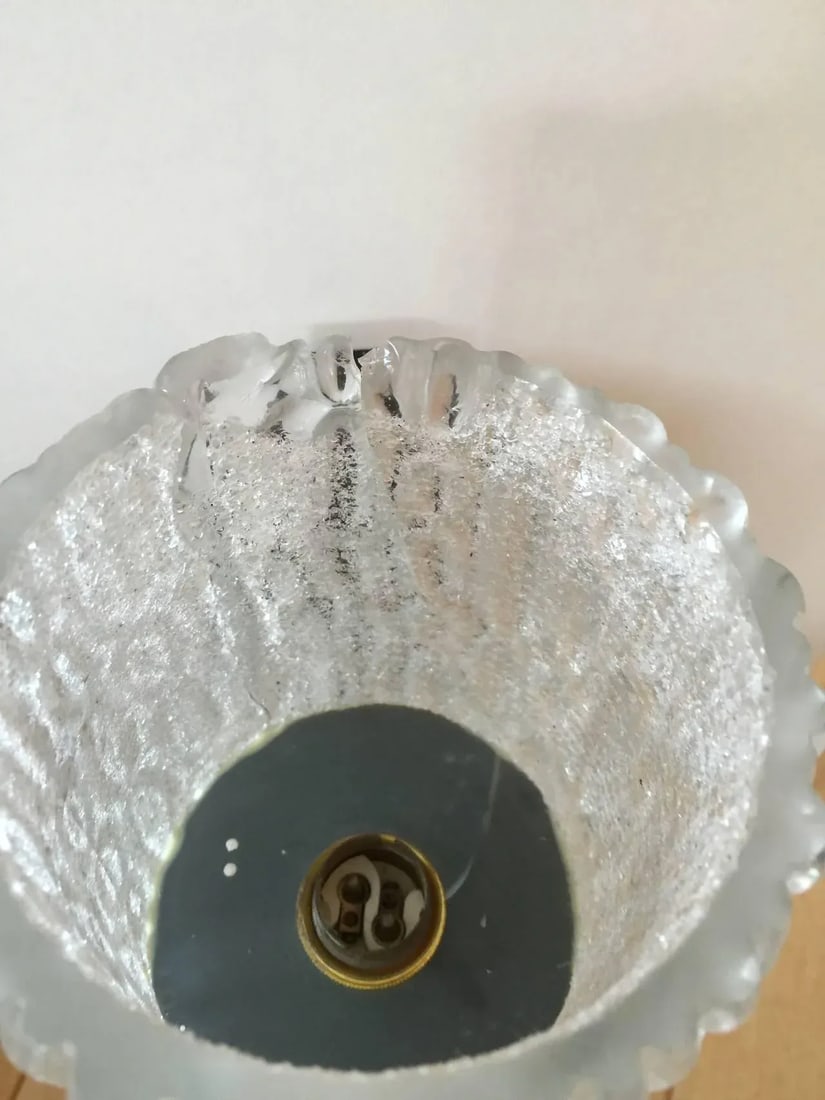 Brutalist Thick Textured Glass Sconces, France Late 1960s - a Pair - 6