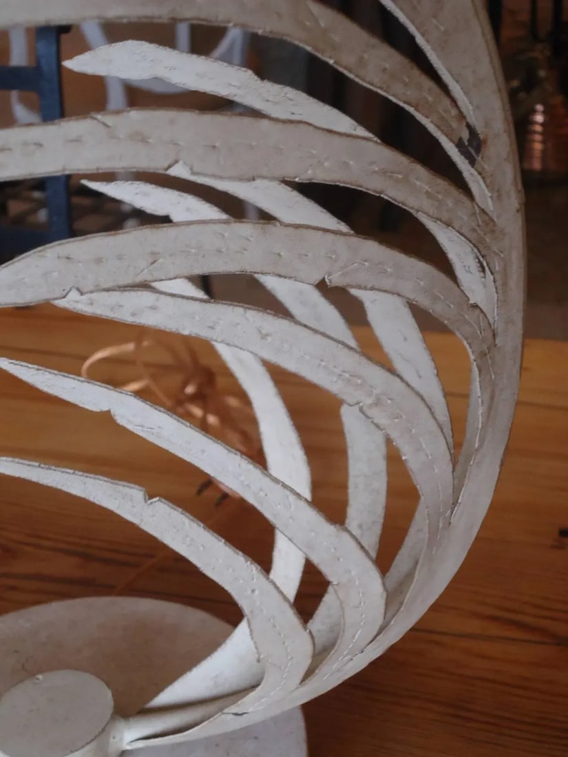 Iron Palm Leaf Table Lamps - a Pair - 3