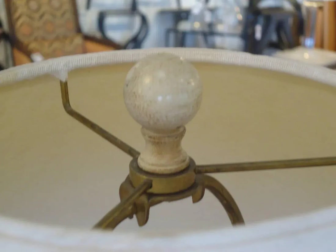 Iron Palm Leaf Table Lamps - a Pair - 5