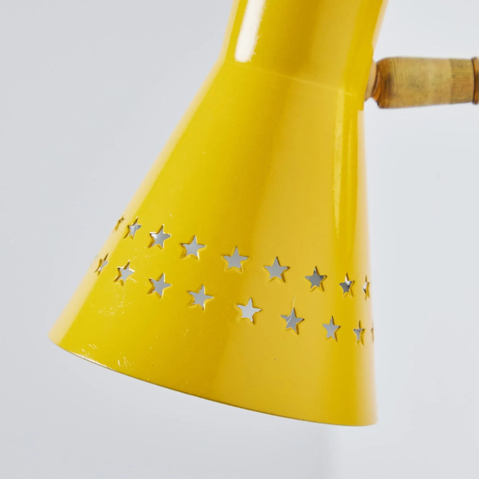 1950s Robert Mathieu Perforated Yellow Metal and Brass Wall Sconce - 5