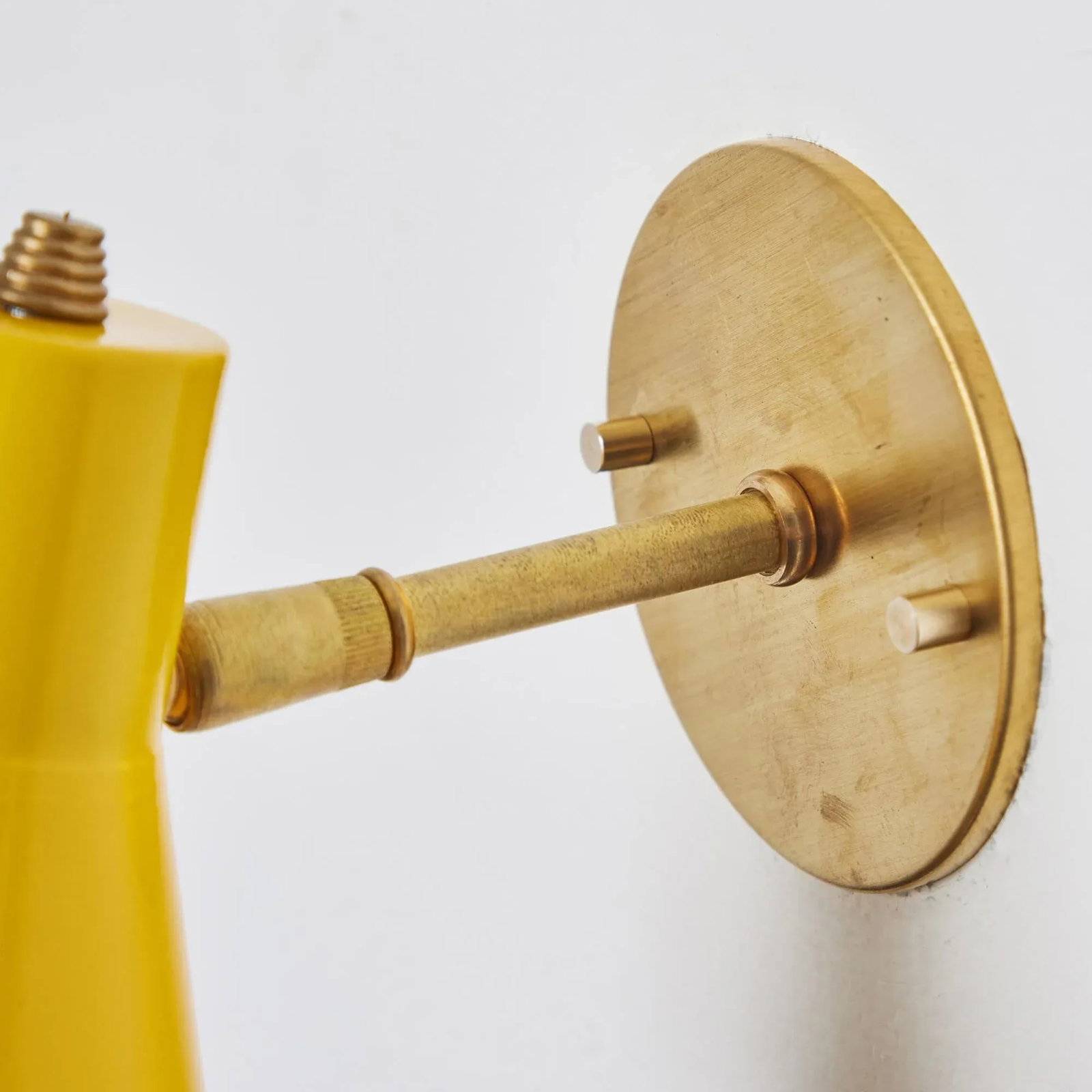 1950s Robert Mathieu Perforated Yellow Metal and Brass Wall Sconce - 9