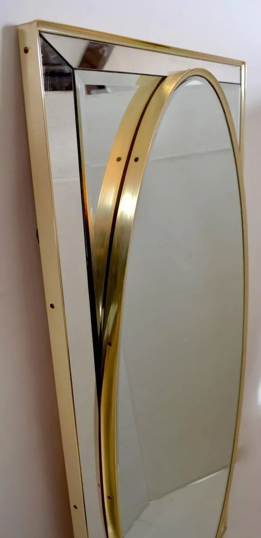 Decorative Mirror on Mirror Attributed to Labarge - 3