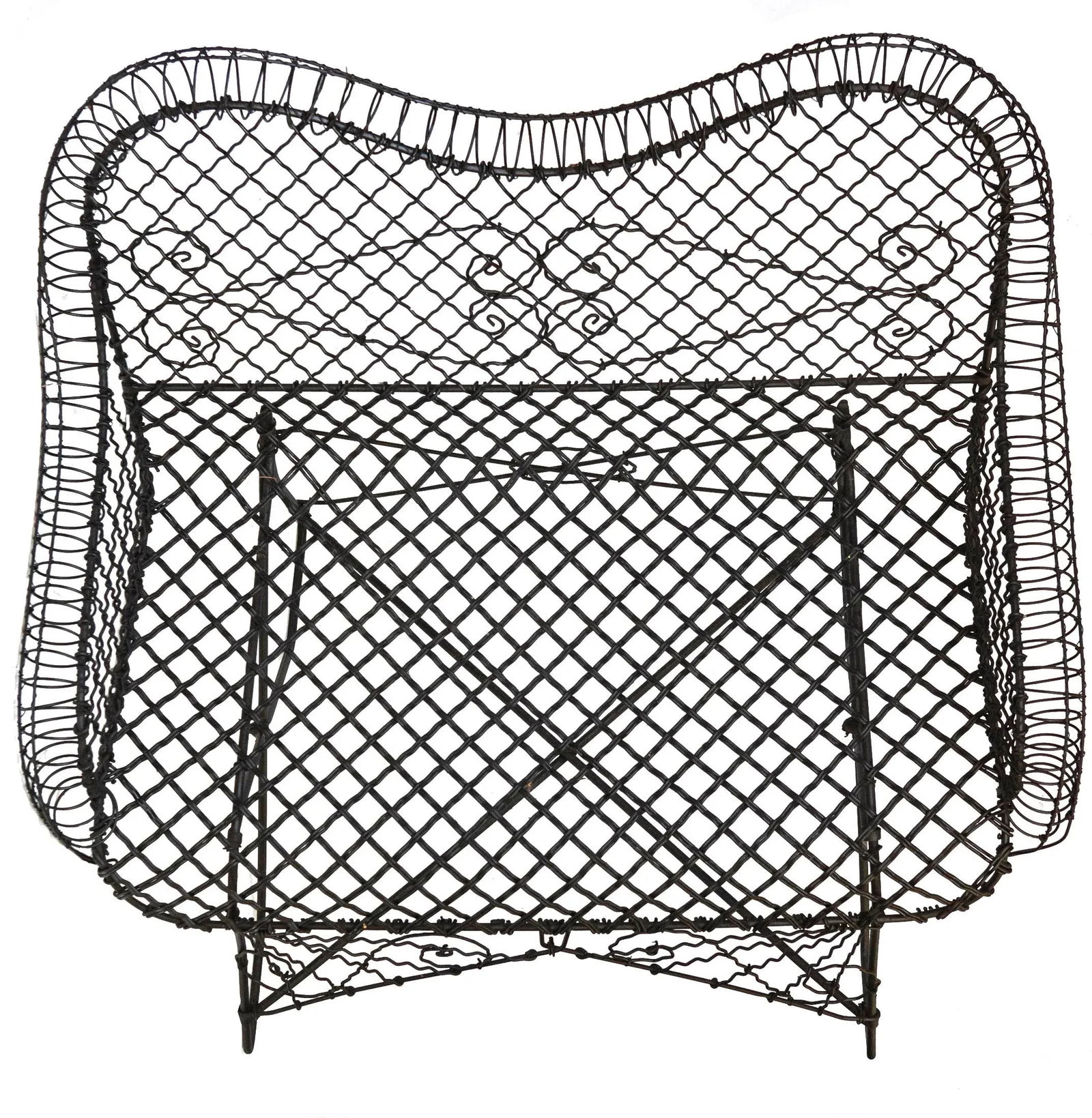 Antique Victorian French Iron Wire Loveseat - 6