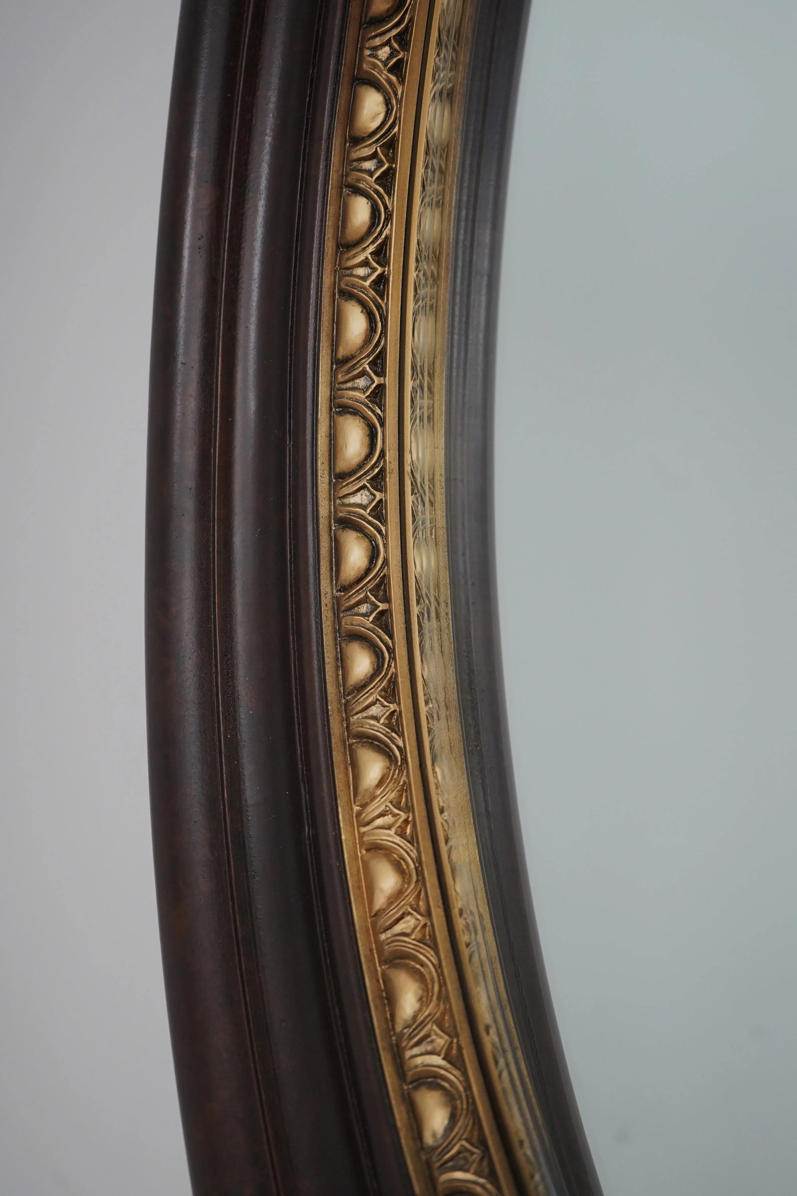 Round Large Regency Style Beveled Mirror - 6