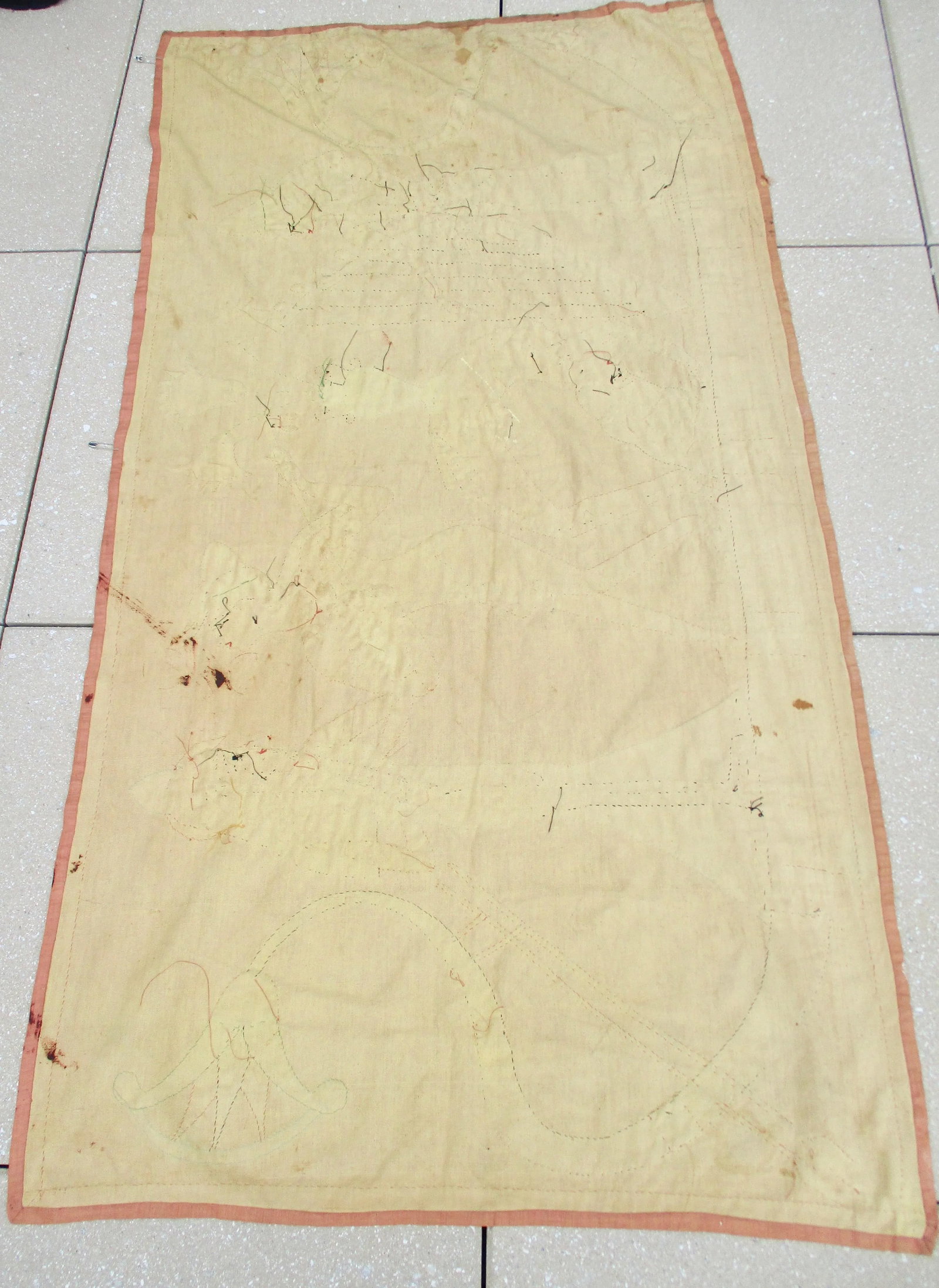 1970s Vintage Ancient Scene Large Scale Egyptian Applique Textile - 7