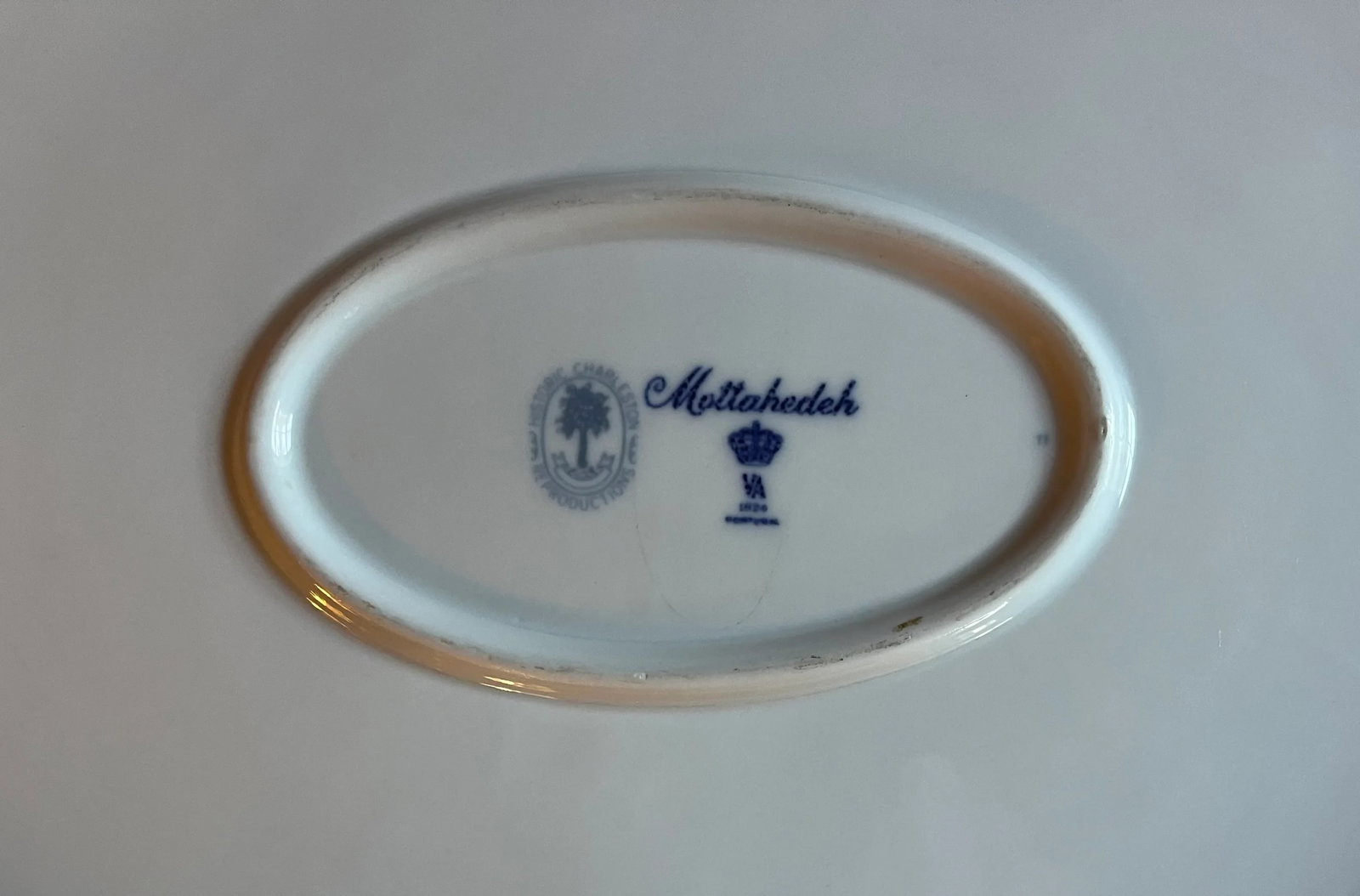 Large 17" Chinese Export Blue & White Canton Platter by Mottahedeh for Historic Charleston - 7