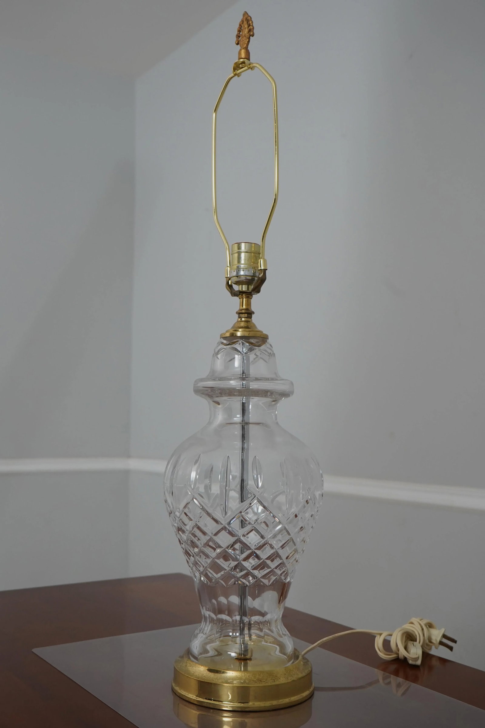 Waterford Crystal & Brass Table Lamp - 2