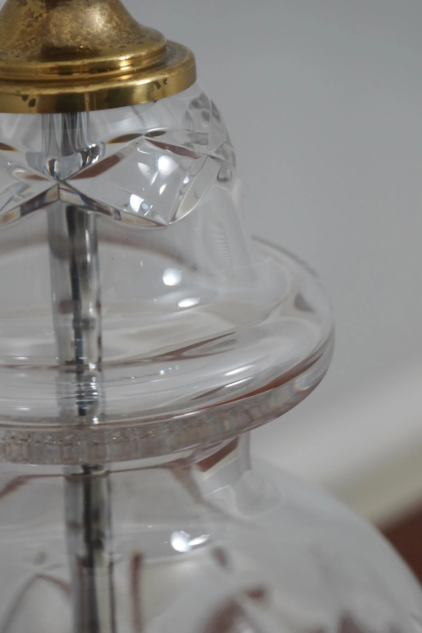 Waterford Crystal & Brass Table Lamp - 5
