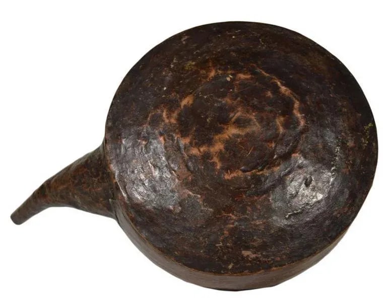 Vintage Hand-Hammered Copper Teapot With Patina From 20th Century, India - 7