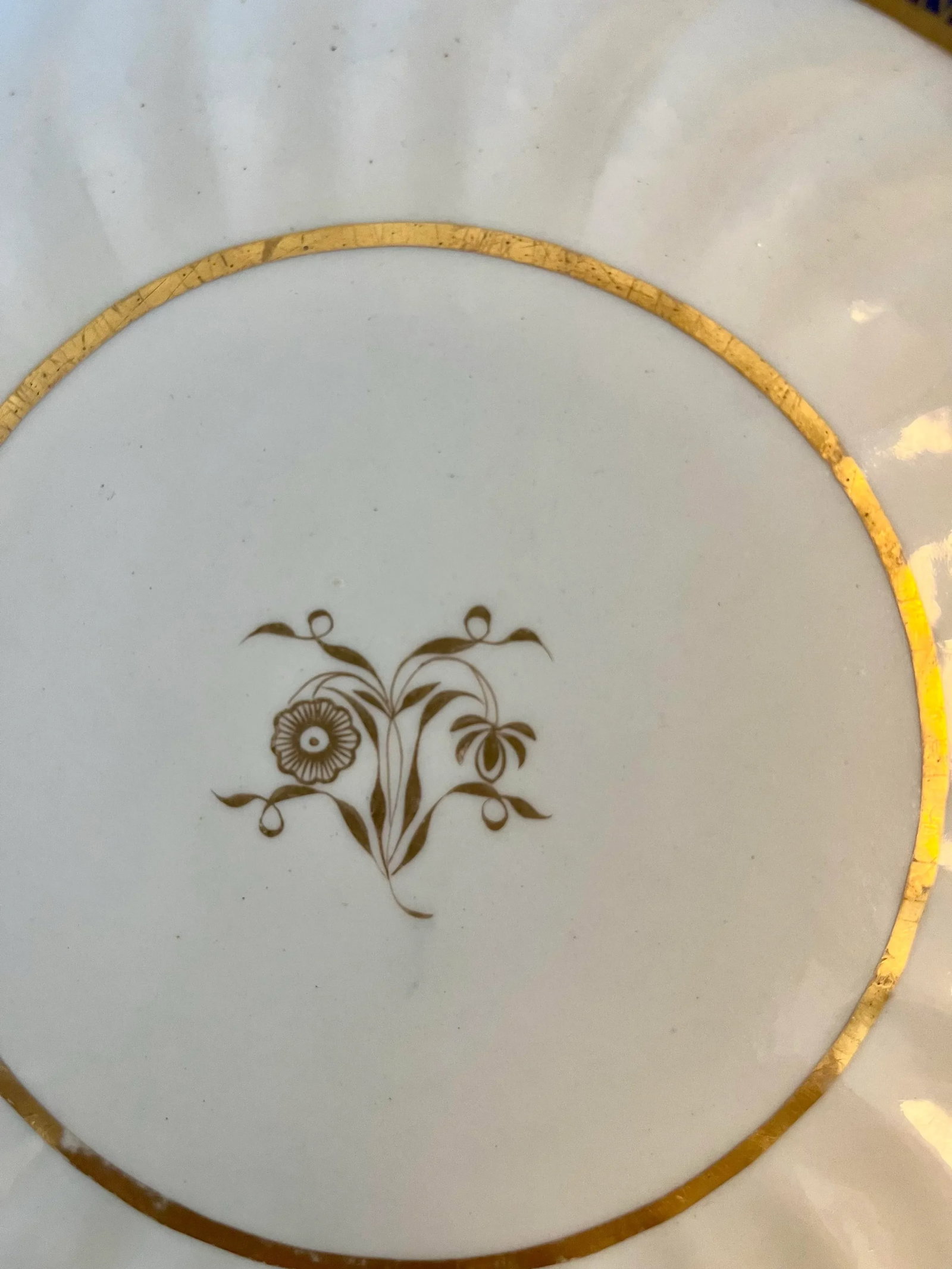 19th Century Early Probably English Cobalt and Gold Plate - 3