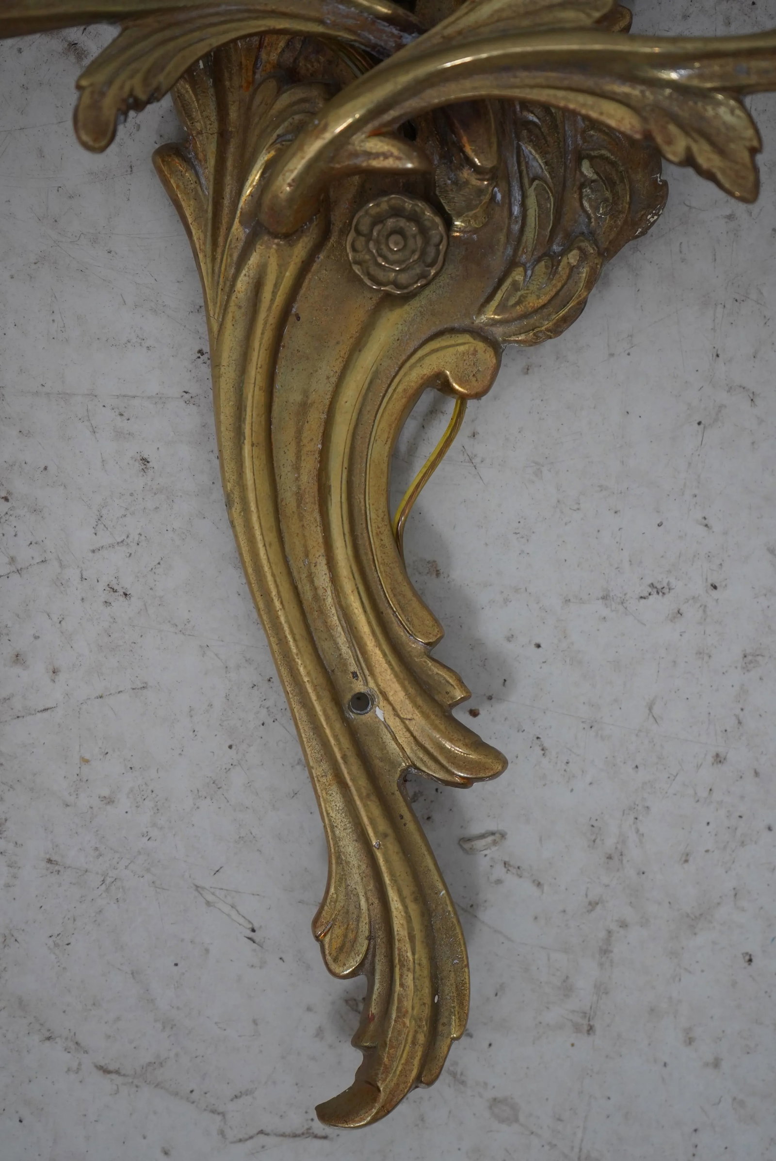 Pair French Style Brass Lighted Candelabras - 6