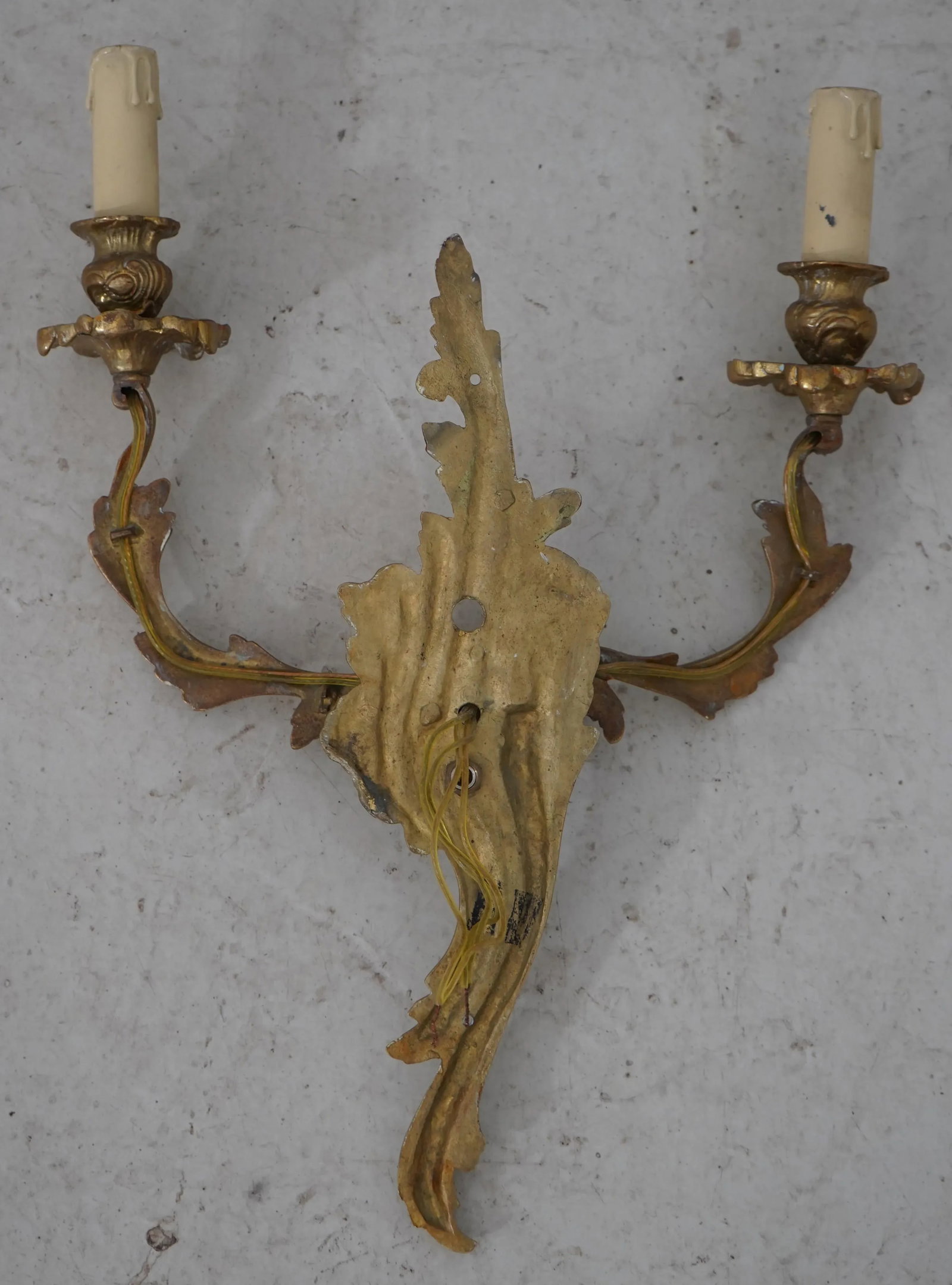 Pair French Style Brass Lighted Candelabras - 7