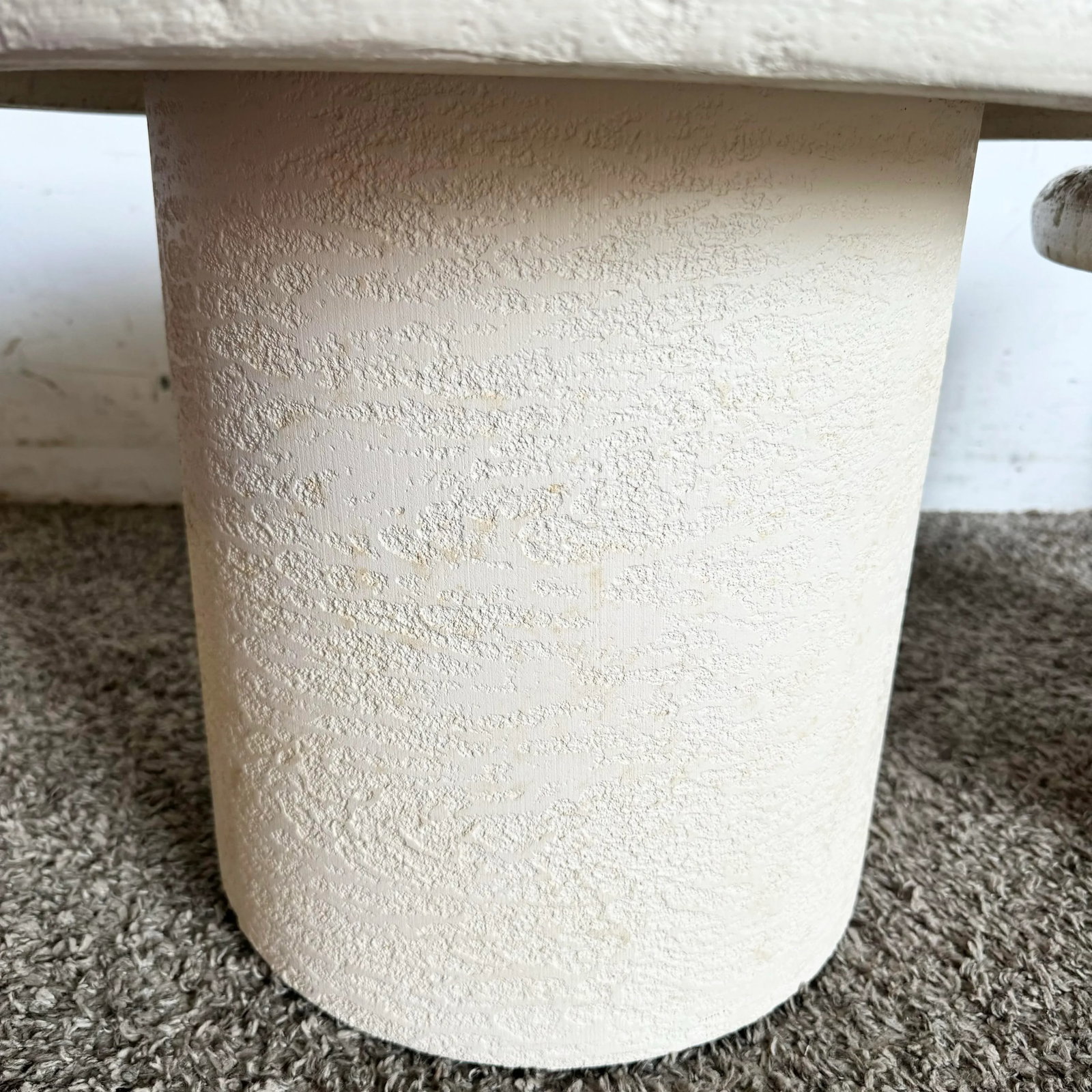 Postmodern Cream Faux Coral Circular Mushroom Nesting Tables - Set of 3 - 7