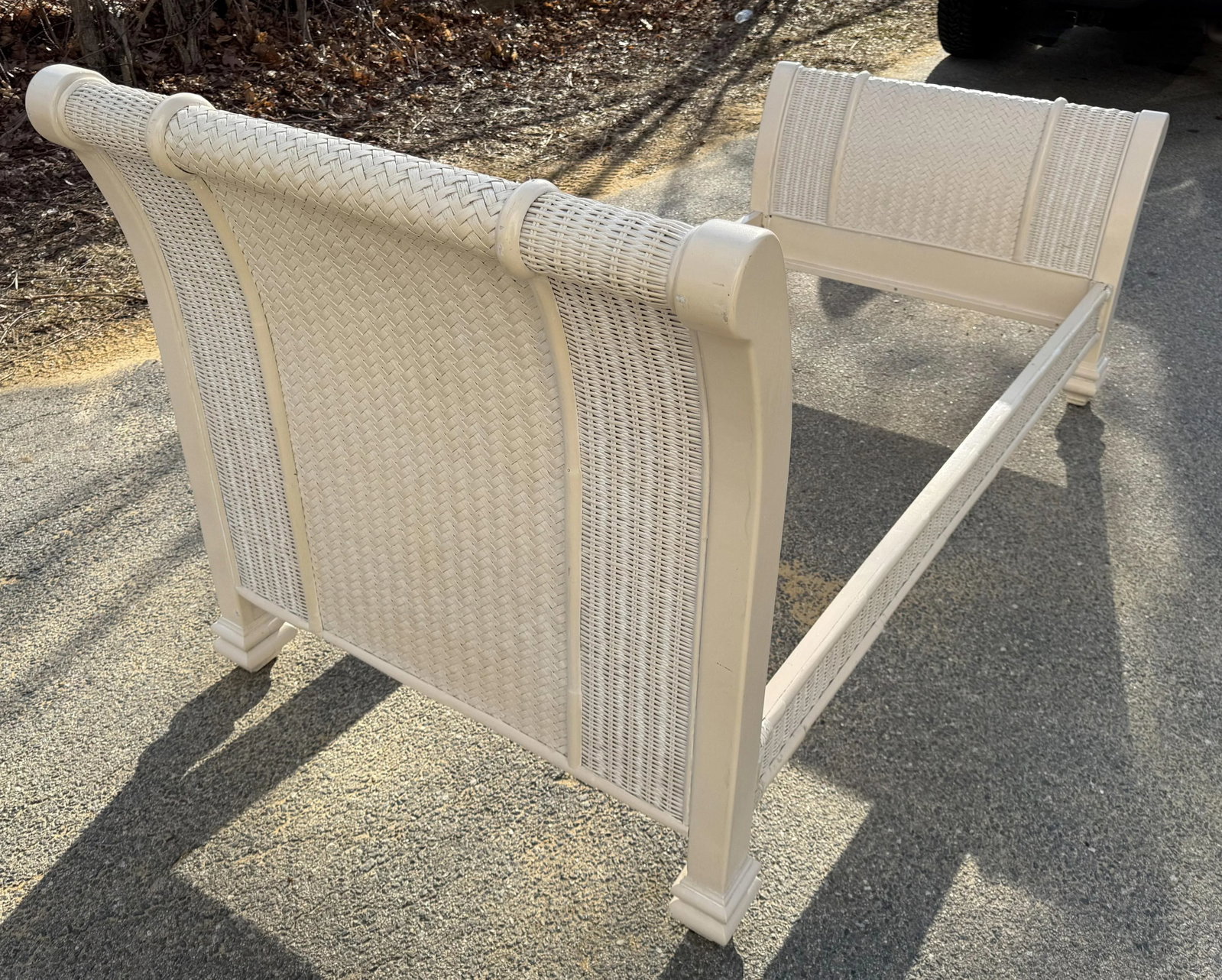 Vintage Henry Link by Lexington Wicker Bed Frame Set Single or Double - 3