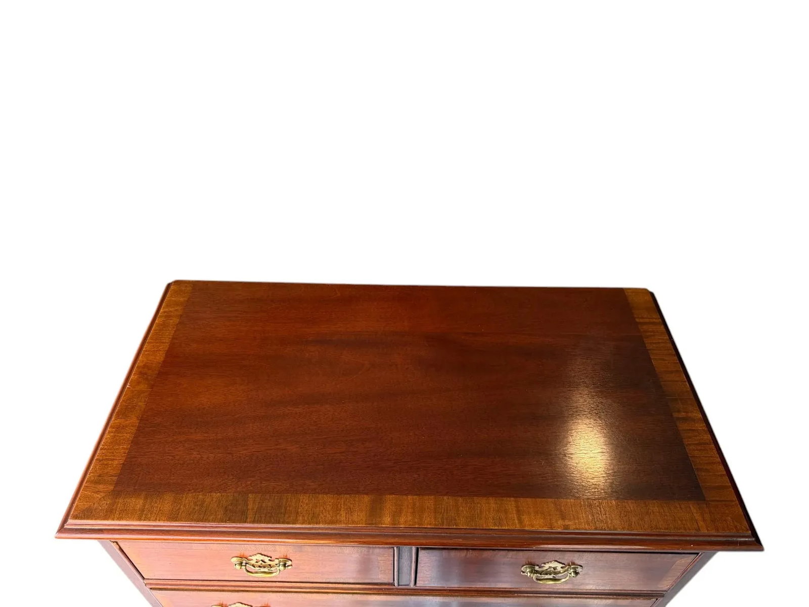 Dixie Chippendale Banded Mahogany Chest of Six Drawers - 5