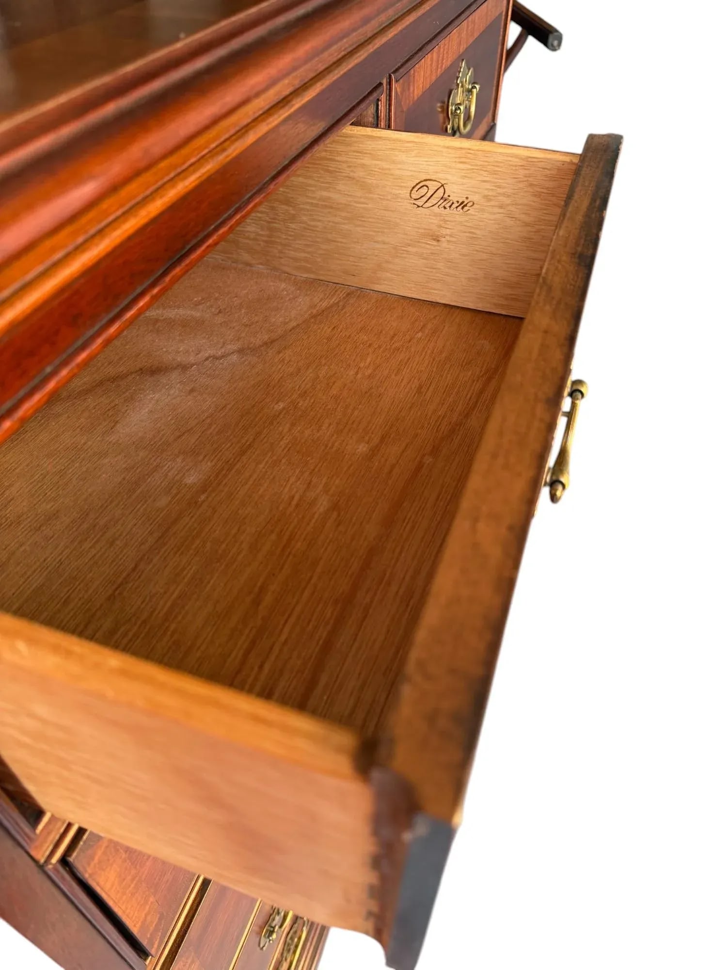 Dixie Chippendale Banded Mahogany Chest of Six Drawers - 7