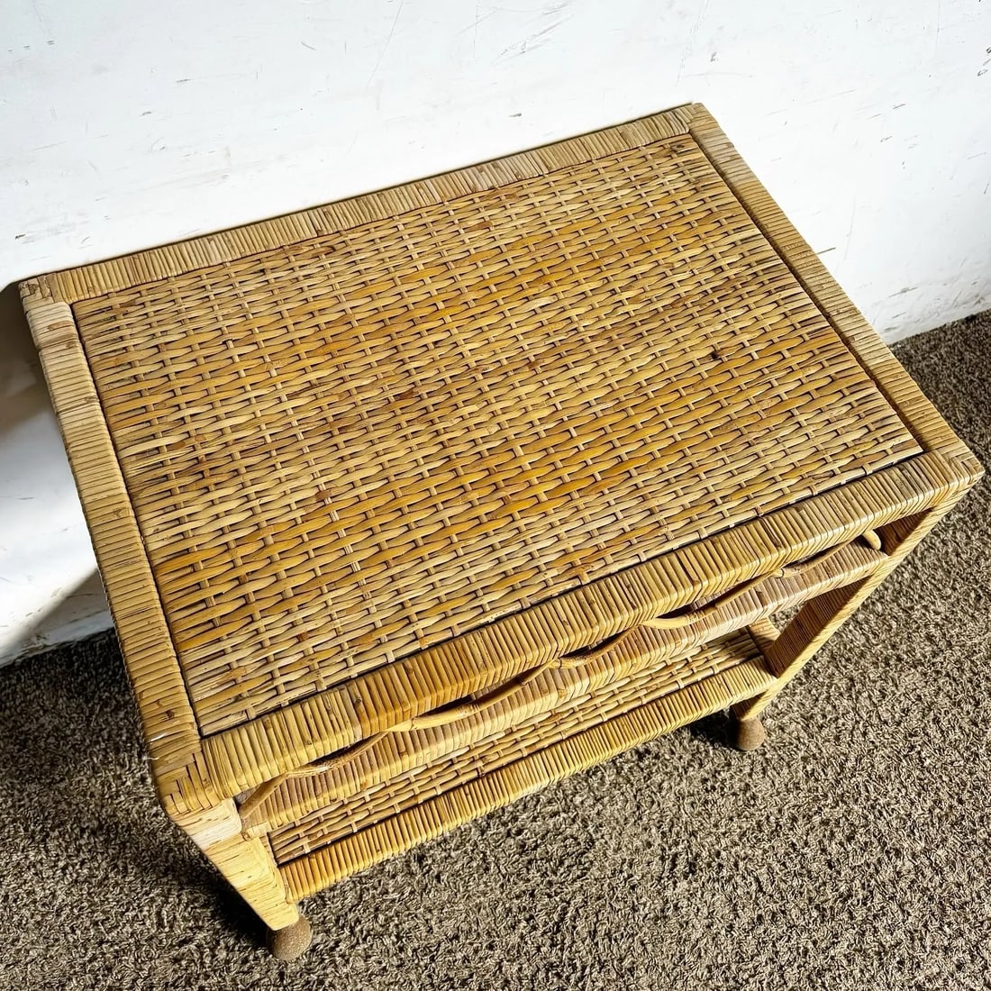 Boho Chic Wicker Two Tier Cart - 5