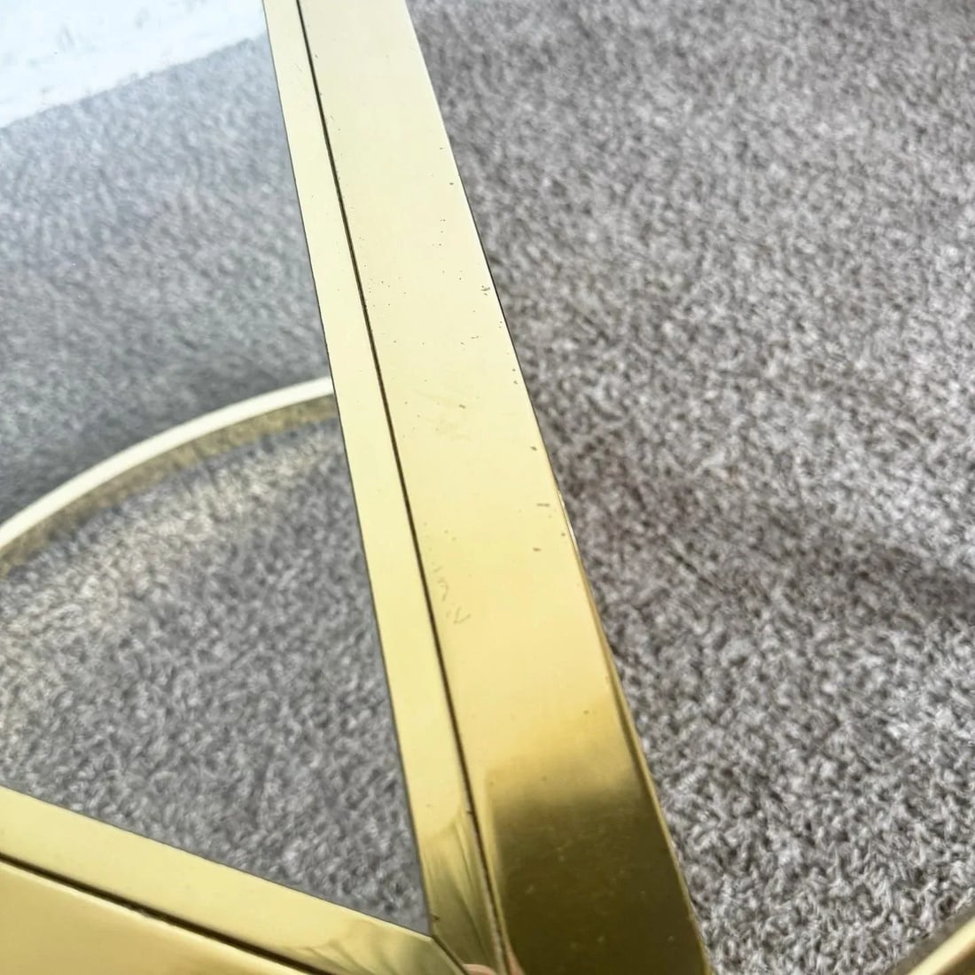 Mid Century Modern Gold Fan Coffee Nesting Table - Three Tier - 10