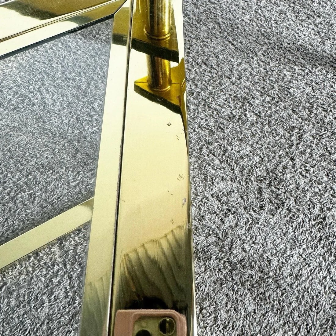Mid Century Modern Gold Fan Coffee Nesting Table - Three Tier - 9