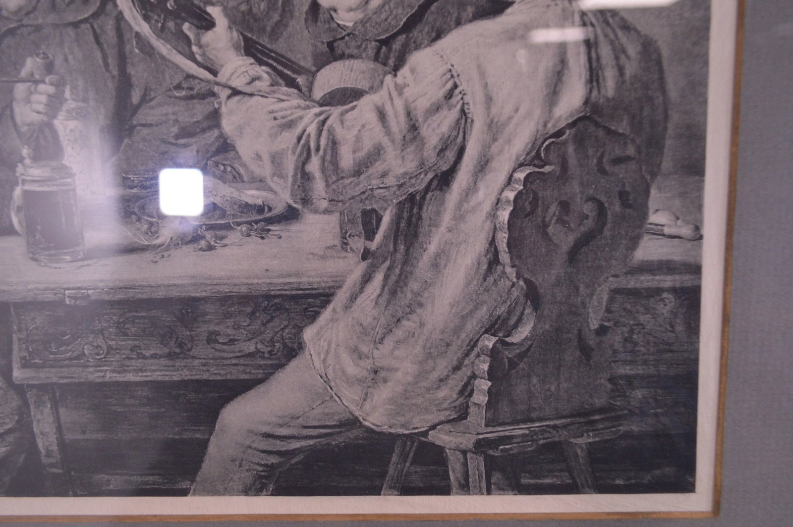 After E. Grutzner "The Song" Photogravure Custome Period Frame - 7