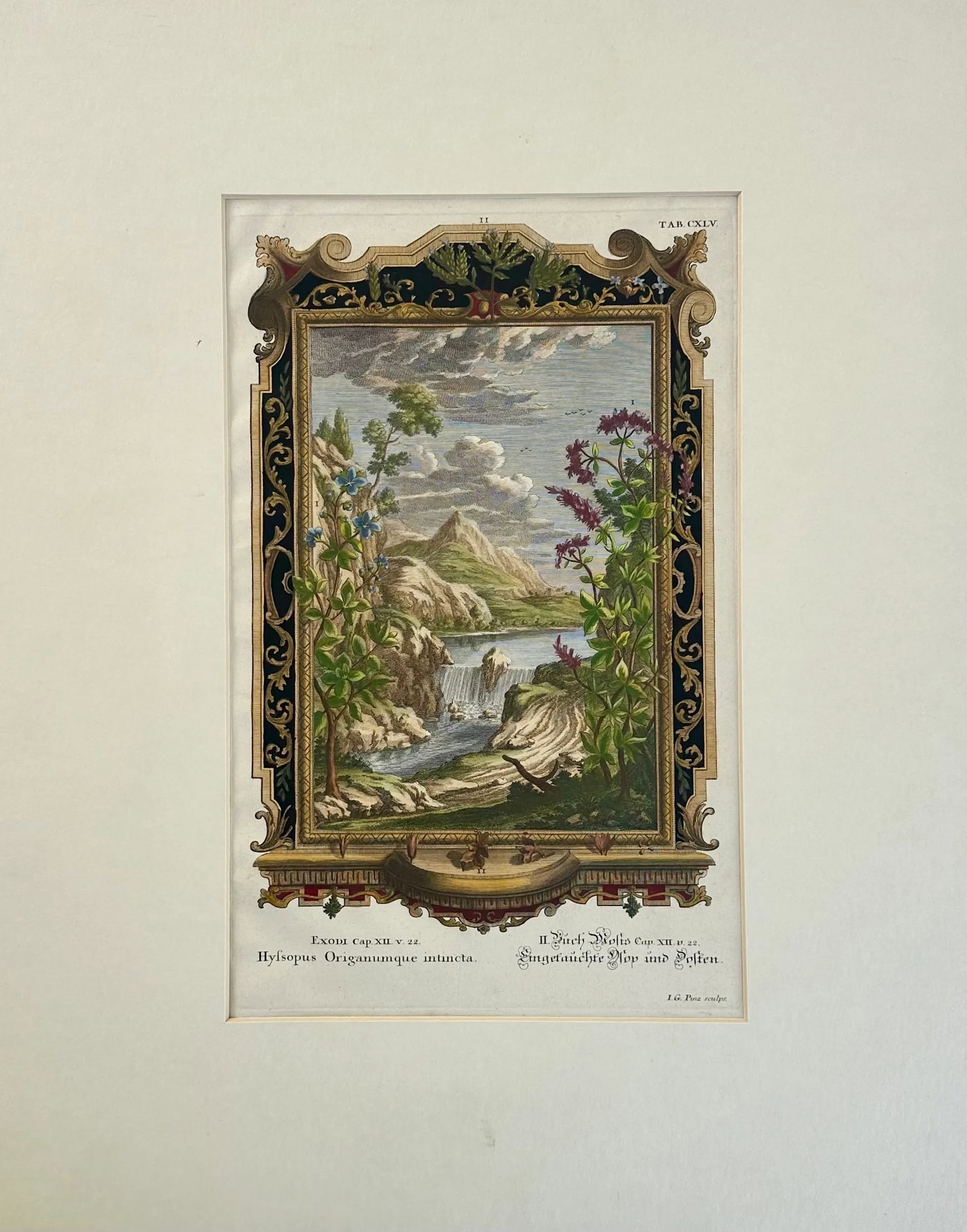 Creation of Universe, Original Engraving by Johann Scheuchzer, 1731 - 2