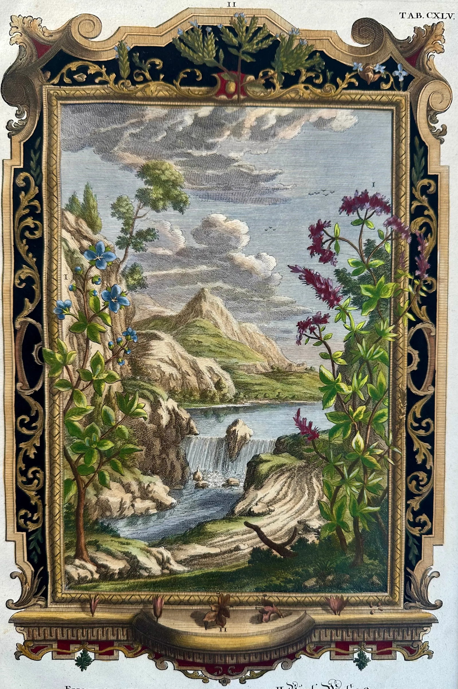 Creation of Universe, Original Engraving by Johann Scheuchzer, 1731 - 3