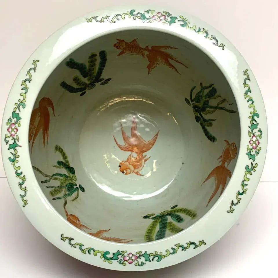 Early 20th Century Chinese Famille Verte Fishbowl - 2