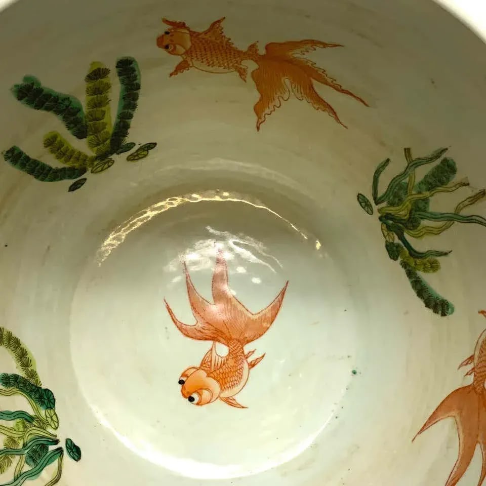 Early 20th Century Chinese Famille Verte Fishbowl - 3