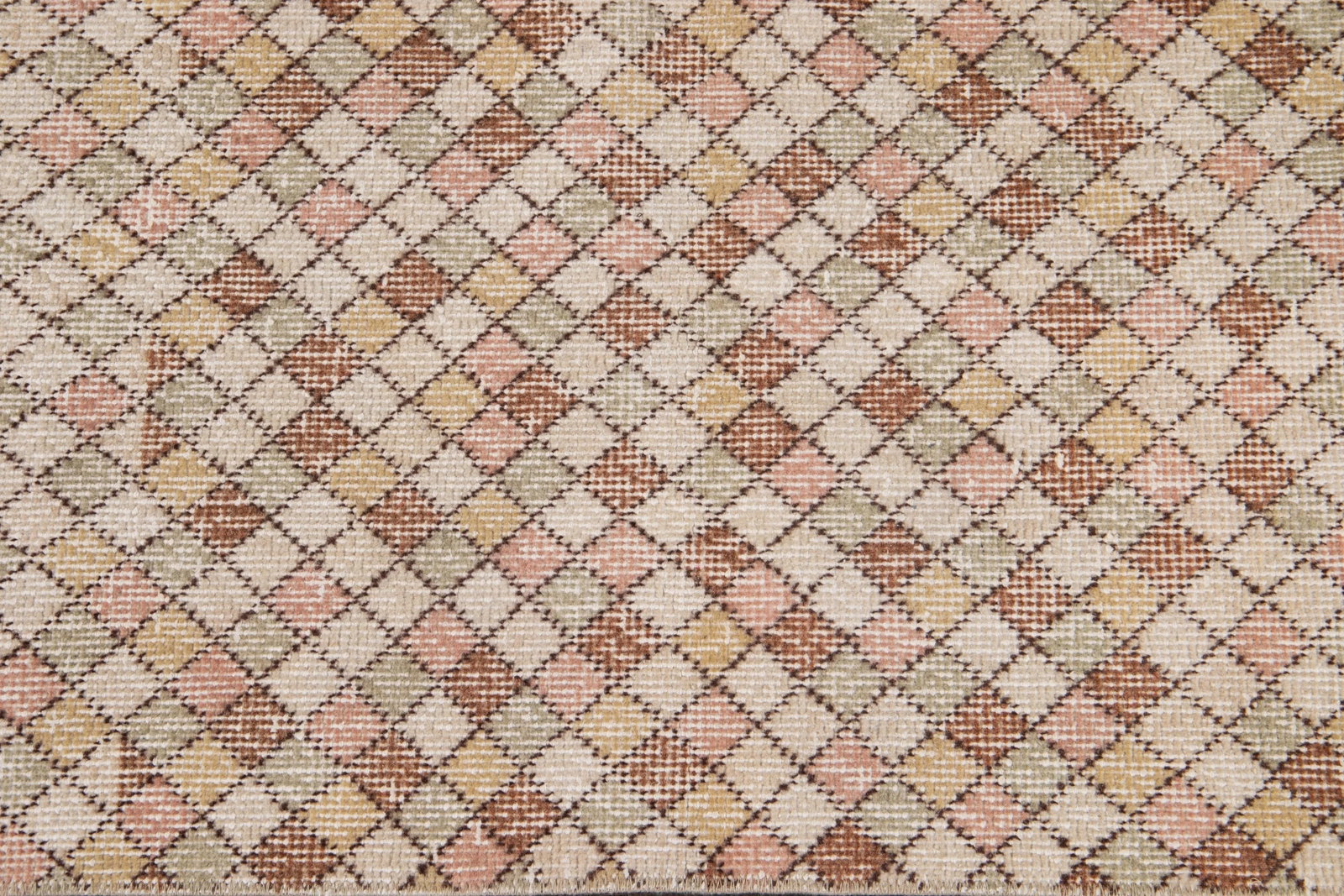 Mid-20th Century Vintage Art Deco Wool Runner 1'07" X 5". - 5