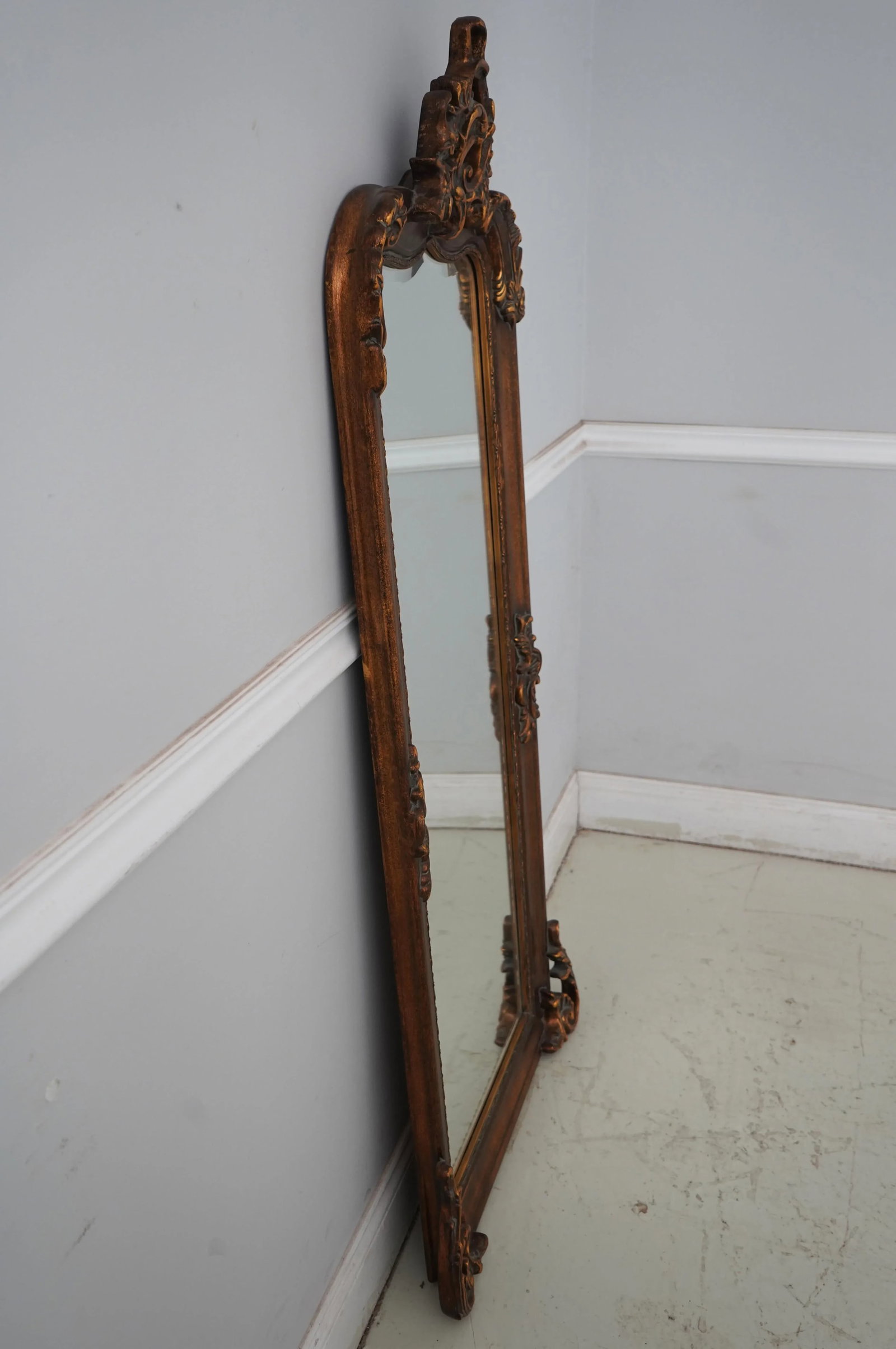Stunning Gold Frame French Louis XV Style Tall Mirror - 2