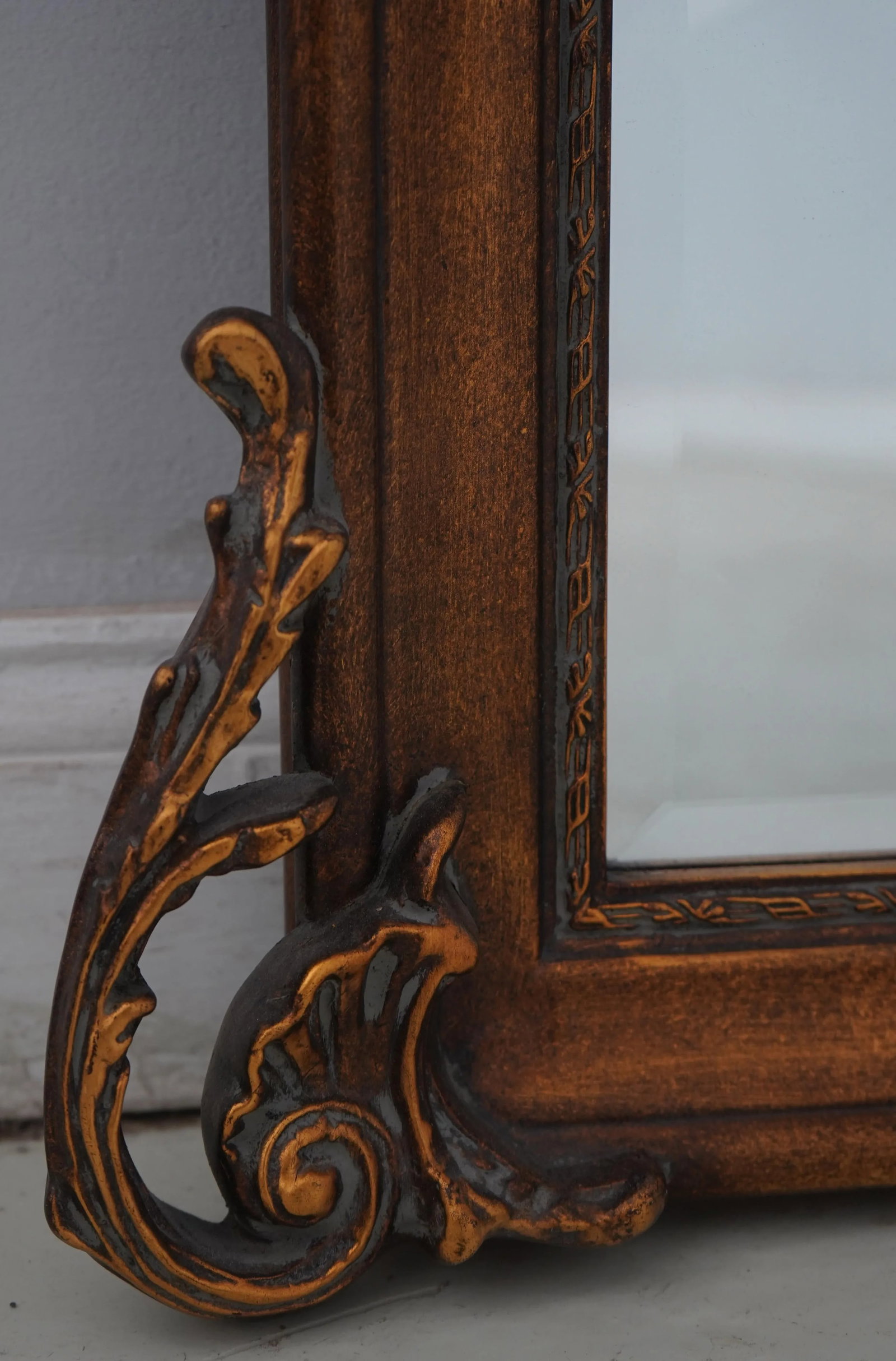 Stunning Gold Frame French Louis XV Style Tall Mirror - 6