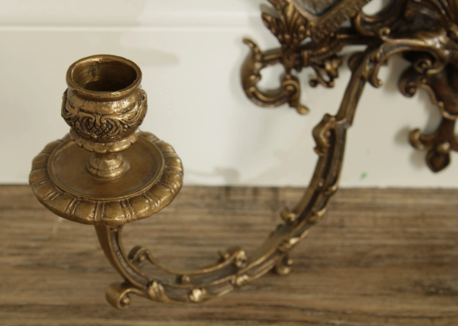 Brass Renaissance Style Girandole Mirror - 6