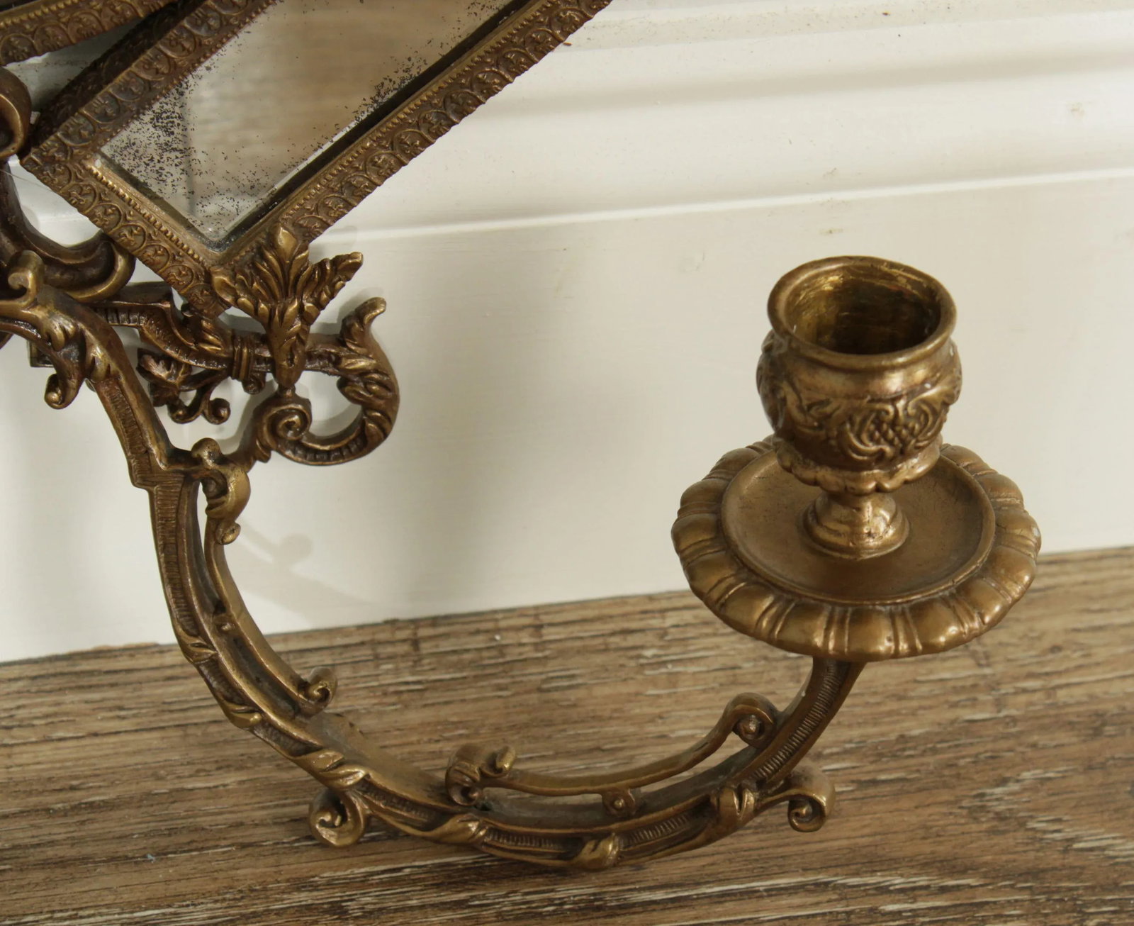 Brass Renaissance Style Girandole Mirror - 8
