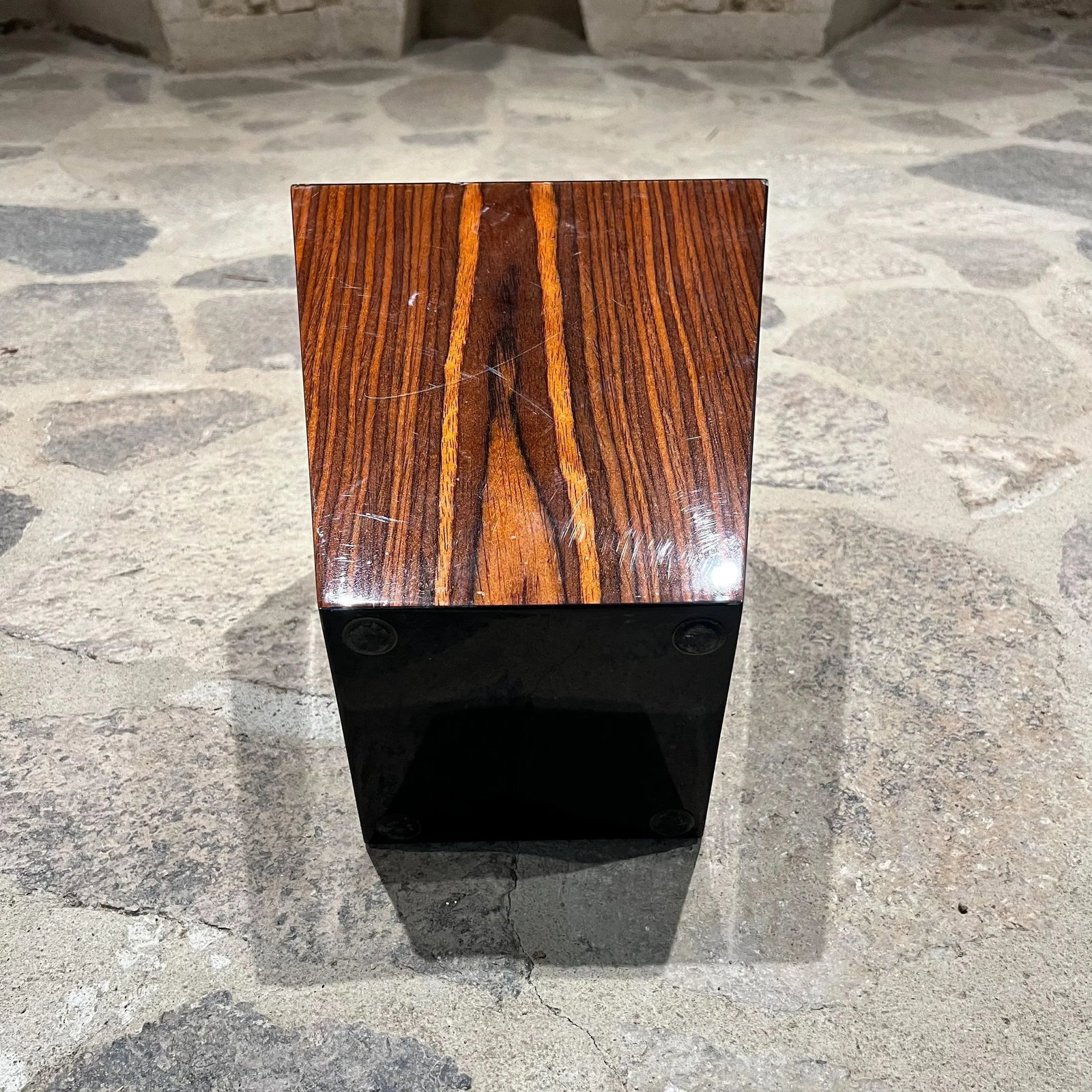 1970s MCM Walnut Wood Planter Box Jardiniere Waste Basket - 6