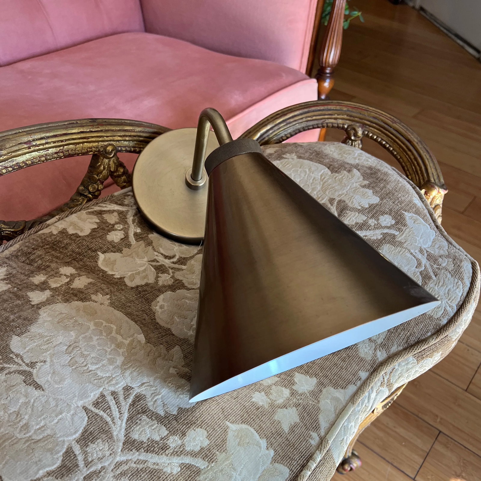 1970s Art Deco Bronze Light Fixture Sconce - 3